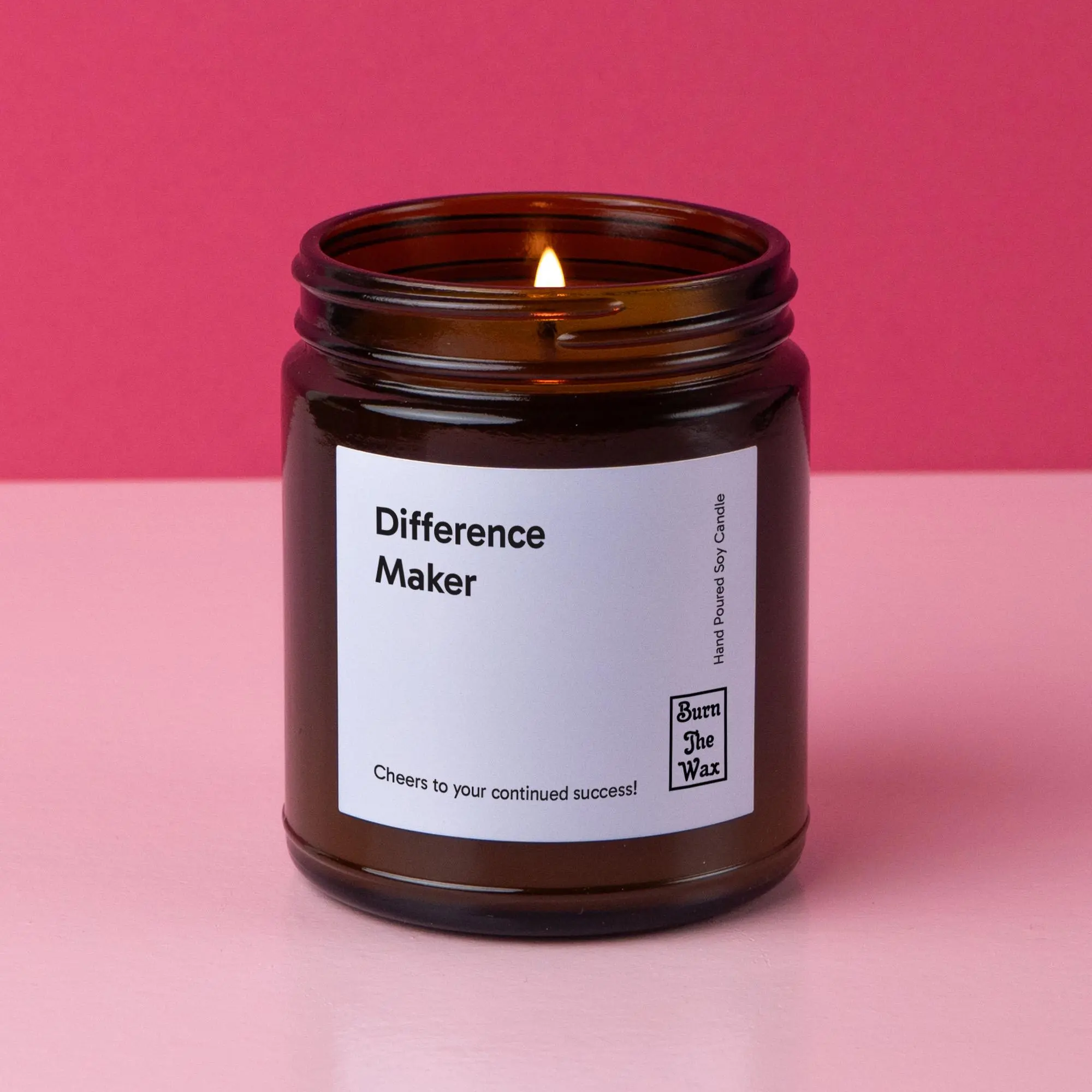 Difference Maker Soy Candle  Gift | Personalized Gift, New Job Gift, Congrats Gift for Him Decor Glass Jar Scented