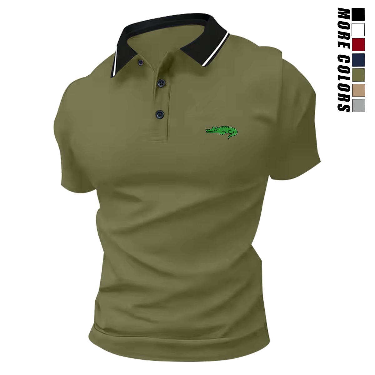 4-pack men’s summer tops with animal print patterns, button placket and collar; polyester polo shirts that are machine washable, comfortable and stretchy—suitable for golf, everyday casual wear, fishing, and camping.,back to school,back to school shopping