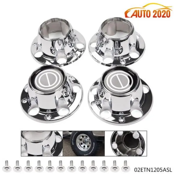 Anti-Rust Rustproof Chrome Rims Wheel Hub Center Cap Set with 2 Open Caps - Braking System-Friendly 4x4 Auto Part, Car Tire Replacement Accessory with Protection & Gear Benefits for 1980-1996 Ford Bronco & F-150 Acceleration Support
