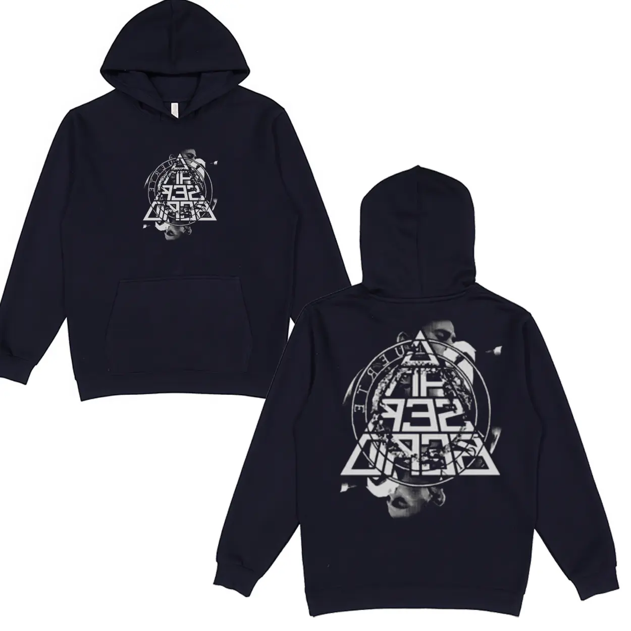 Camiseta Canserbero Vida Muerte Rap 2 Sided Graphic Hoodie Casual Street Style Fleece Fabric Pullover Hooded Sweatshirt Tops Trendy for Women for Men