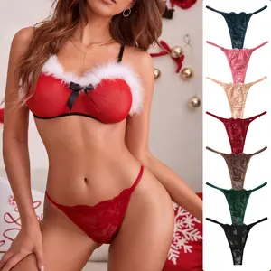 HOTCON 7/8Pack Women's Floral Lace Thong Panty Adjustable Straps, Breathable Nylon & Spandex, Regular Fit, Minimalist Design, Soft & Stylish for Everyday Wear Fabric