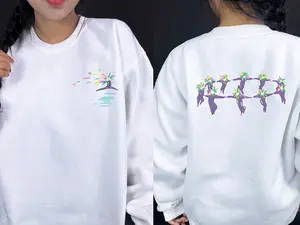 Howwl's moving castle embroidered sweatshirt, cute sweatshirt for Halloween - Christmas Womenswear Comfortable, Cotton Fabric Pullover