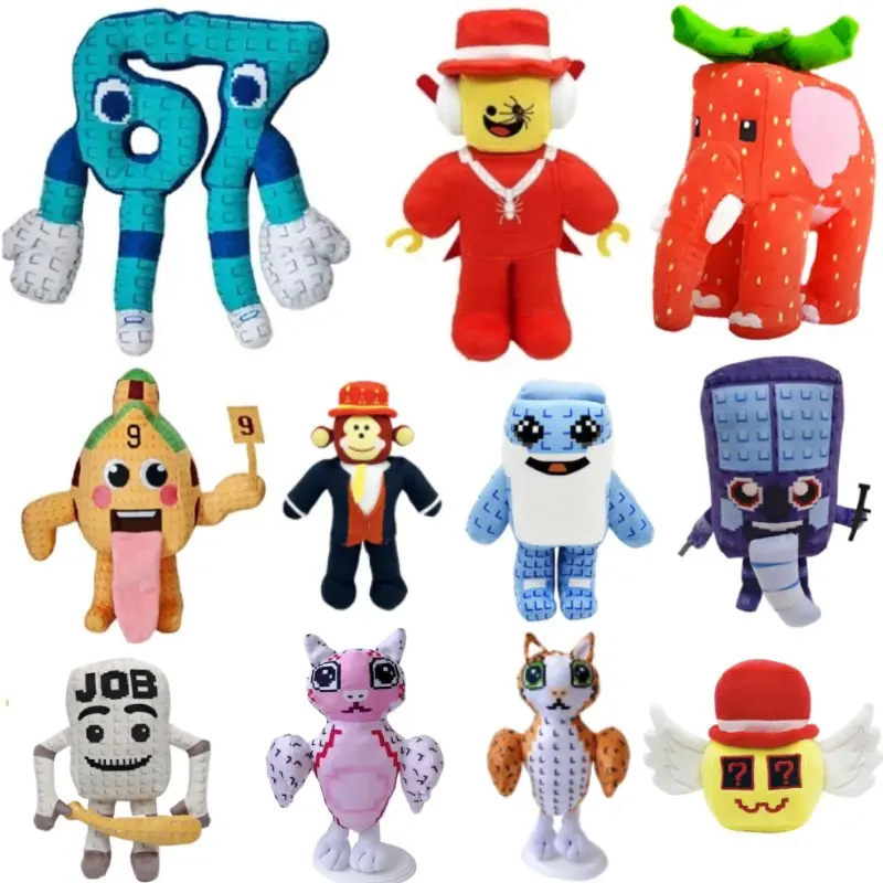 2026 New Steal A Brainrot Sammy Jandel Strawberry Elephant Plush Doll Anime Peripherals Toy Halloween Christmas Gift