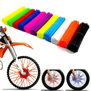 36pcs Pre-Cut Multi-Color Motorcycle Wheel Rim Spoke Wraps Kit - 6.7in Wheel Skins Cover for MX Motocross Dirt Pit Bike