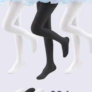 3 Pieces Performance-Ready Athletic Children's No-Heel Tights - Perfect for Dance & Gymnastics Kid Tights Stretchy Tights Stretch Set Variety Fit