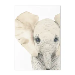 Watercolor Baby Animals - Elephant - Greeting card