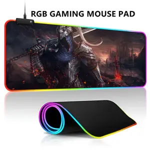 Dark Souls  Mouse Pad RGB LED Light Gaming Mousepad Waterproof Large Gamer Mouse Carpet Big Mause Keyboard Pad PC Desk Play Mat with Backlit
