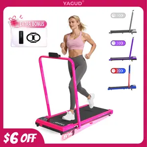 【NEW ARRIVAL】  YAGUD Foldable Adjustable Incline Treadmill, Low Noise Motor Walking Pad, 265lbs Weight Capacity, Remote Control & Wheels for Easy mobility,  Dual Shock Absorption System Home Gym Equipment, Home Workout Equipment