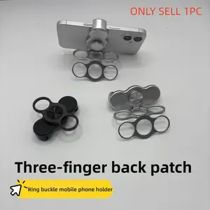 Rotatable Metal Ring Clamp Stand, Ultra-Thin Portable Desktop Holder, Dual Direction Support, Customizable Design, Ideal for Desk Use