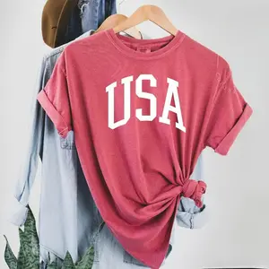 Comfort Colors Retro Style USA Tshirt, Big USA Tshirt, USA Shirt, Comfort Colors Usa Tshirt, Usa Comfort Colors Tee, 4th of July Usa Tshirt - AL