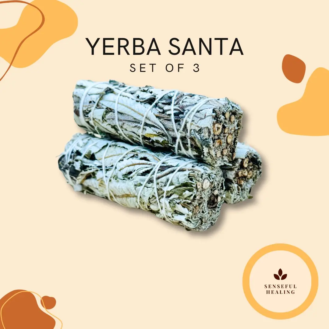 3-Pack Yerba Santa Herbal Bundles Smudge Set - Aromatherapy Home Fragrances Kit with Smudge Guide, Earthy-Scented Sage for Spiritual Realm Home Smoke Cleansing, Welcome Love
