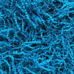 Blue Crinkle Cut Paper Shred Filler 2 LB for Gift Baskets Easter Egg Grass Party Favors Stuffing