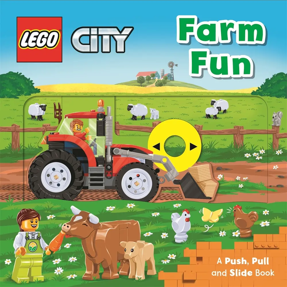 Used Condition LEGO® City Farm Fun Push-Pull-Slide Paperbook - Interactive Play Children's Educational Book by Ameet Studio (Unknown Binding)