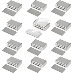 12Pack Cabinet Catch, Door Catch Cabinet Door Latch Stainless Latch for Cupboard Closure Closet Door Closing for Drawer