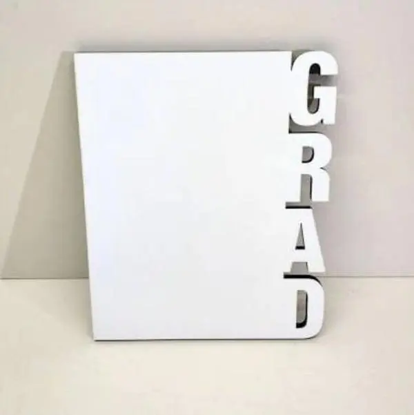 Sublimation 'GRAD' Photo Frame for Graduation Gifts, Modern and Durable Desk Accessory, Personalizable Indoor Keepsake for Home Decor, Sublimation Printing, Customizable, Indoors, Personalize Your Frame