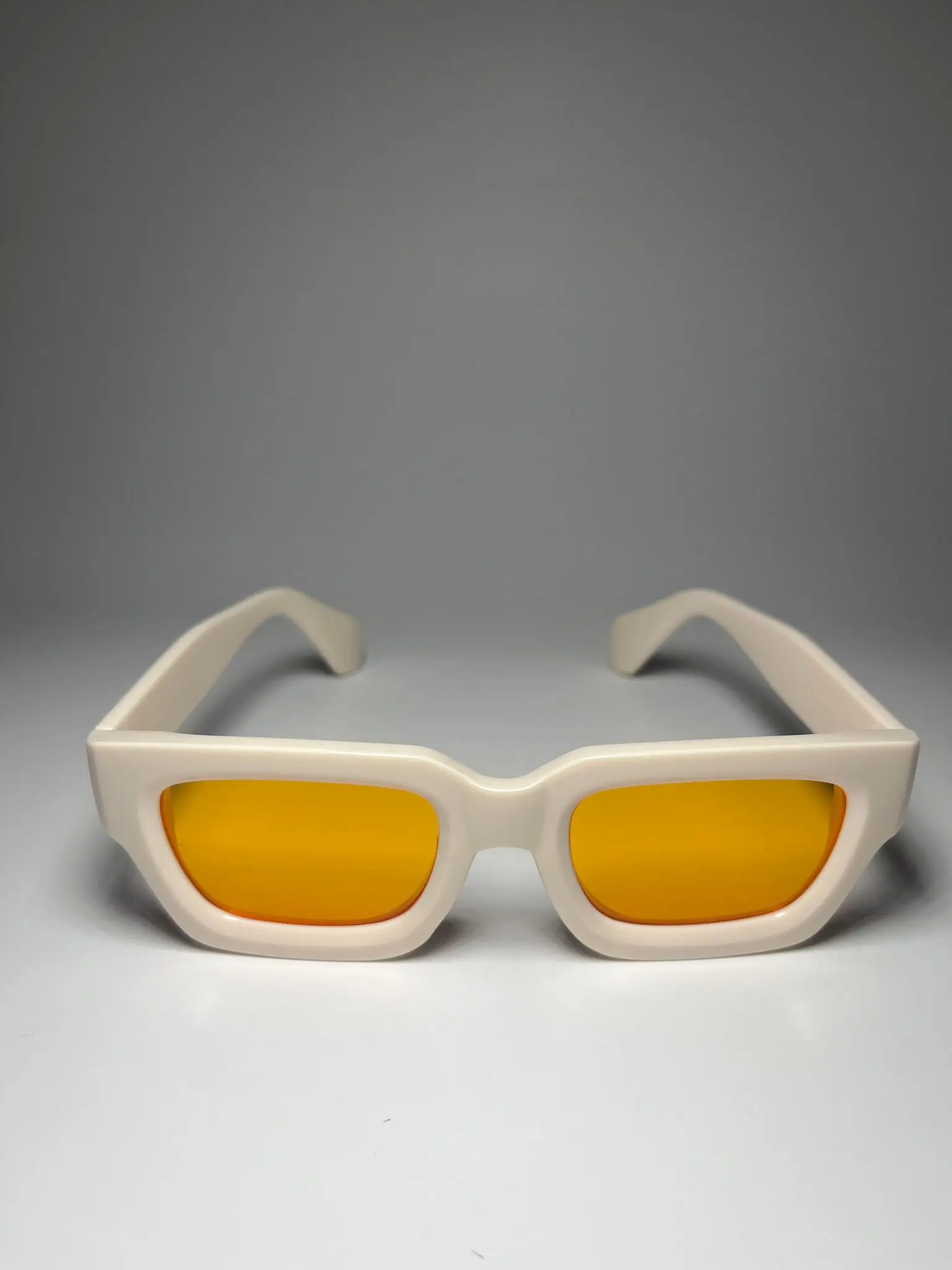 Orange/White Polycarbonate Unisex full rim tac Sunglasses with UV Protection Lens