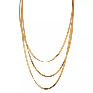Snake Chain Stacked Necklaces