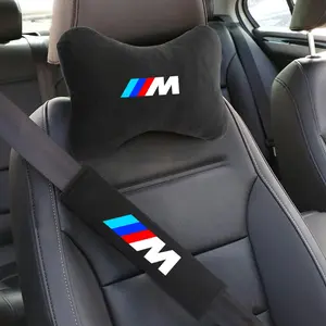 Car Seat Belt Protection Shoulder Pads, Headrest Neck Pillow Accessories for Bmw Models, Comfortable & Durable Design, Easy Installation