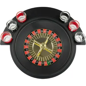 Spin to Win: Shot Glass Roulette Set, 6 Glasses, 2 Balls, Party Favorite, Perfect for Groups, 11.25" Diameter