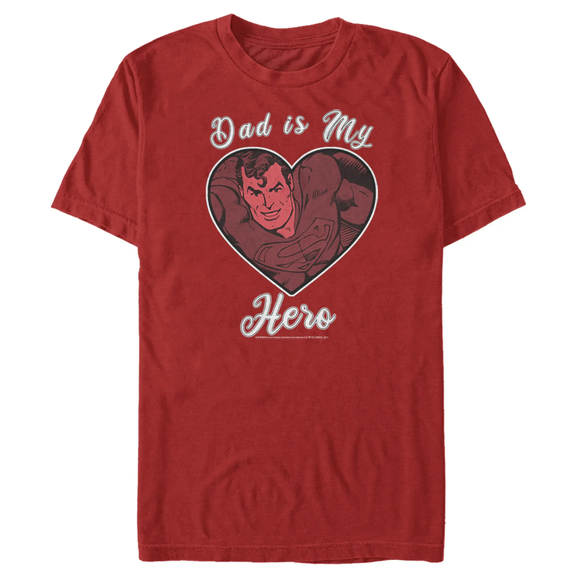 Men's Superman Valentine's Day Dad is My Hero T-Shirt