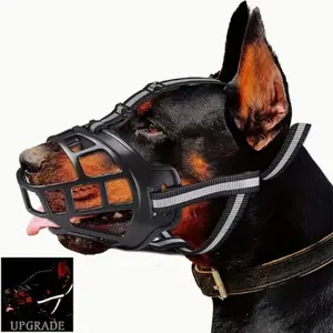 Adjustable Dog Muzzle for Aggressive Dogs, Breathable Tpu Basket Design, Safety Strap, Prevents Biting, Ideal for Grooming, Training, Vet Visits