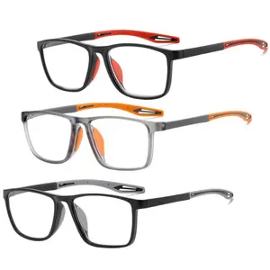 Comfortable Flexible Lightweight Reading Glasses for Men Sporty Design TR90 Blue Light Blocking Reader