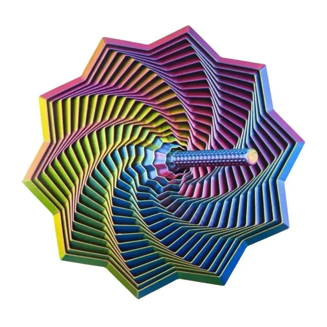 Colorful Geometric Vortex 3D Printed Toy: Multi-layered Star-shaped ...