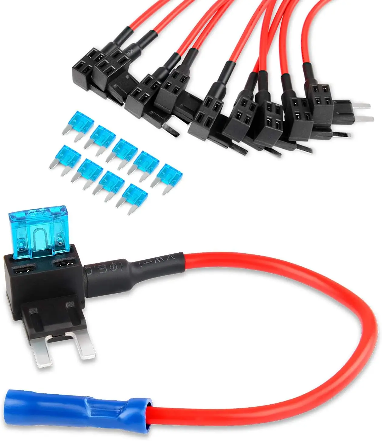 Nilight Fuse Holder Add-a-circuit Fuse TAP Adapter Mini ATM APM Blade Fuse Holder-10 Pack Nilight Fuse Holder Add-a-circuit Fuse TAP Adapter Mini ATM APM Blade Fuse Holder-10 Pack