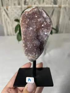 Amethyst on metal stand