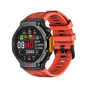 Rugged Men's Wearable Smart Watch - 1.43" HD TFT Screen, Built-in ChatGPT, Bluetooth Call Recording, Offline AI Voice Control, 50M IP68 Waterproof, GPS Compass, NFC Payment, Wireless Charging, Fitness Tracker, SOS Alert, All-Day Health & Sleep Monitor