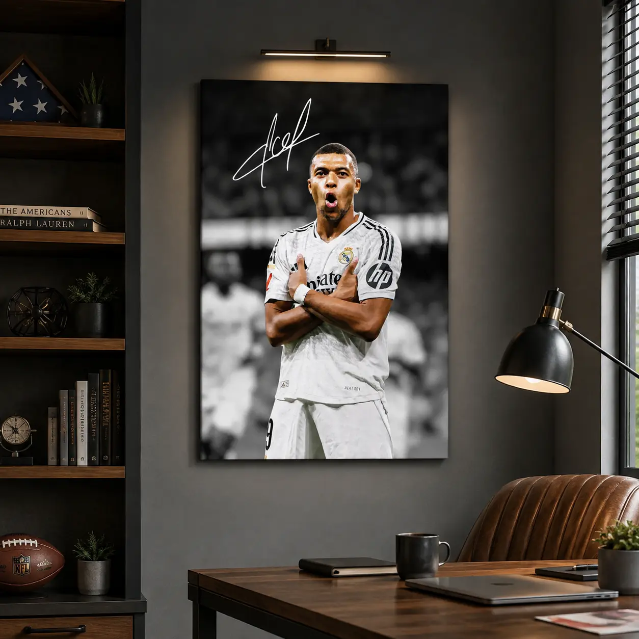 Kylian Mbappe Poster - Soccer Wall Art, Football Player Canvas Poster, Sports Wall Decor for Bedroom, Dorm, Game Room, Office, Man Cave, Soccer Fan Gift