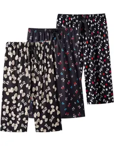 Women's Loose Fit Casual Pants Set, Butterfly Printed Summer Sleepwear Shorts, All-Over Print Home Wear, Plus Size Boho Style, Loungewear, Homewear