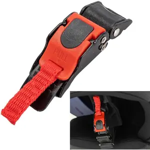 Red Universal Quick Release Cross Buckle Helmet Chin Strap Adapter Lock for Half 3/4 Full Face Helmet