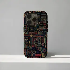 Aztec Art Phone Cases, Central American Cultural Heritage Pattern, Tribal Pattern Phone Case,Indian Culture,Boho Ethnic Native American,phone Case Suitable for Iphone 11/12/13/14/15/16/17 Pro Promax Plus Air