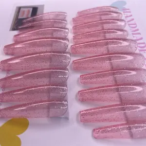 Pink Clear Glitter Girl XXL Coffin Set