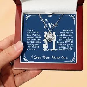 【T】Mom,Wife,Grandma's Perfect Gift Ideas - Elegant Beautiful Pendant Necklace With A Thoughtful Card for Birthday, Christmas