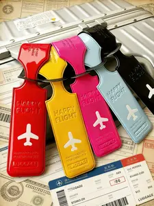 5pcs Waterproof Luggage Tags - Fashionable Flat Pattern Travel Accessories for Safe and Quick Identification of Luggage