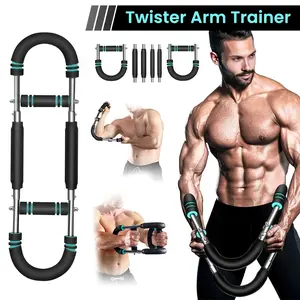 Dual Spring Multi-Functional U-Shaped Arm Strength Trainer, Adjustable Chest Muscle Training Equipment, 30-40kg Capacity, Home Gym Workout Tool