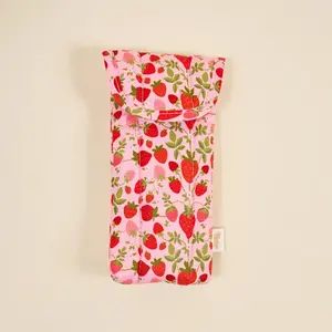 Strawberry Fields Puffy Sunglasses Case
