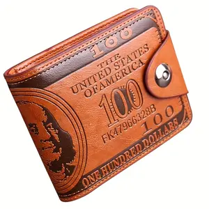 Men's dollar bill wallet credit card bank card holder
