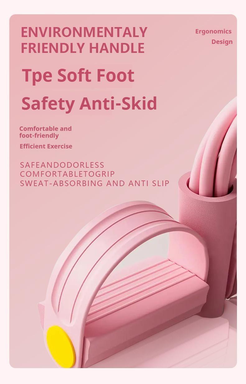 Multifunction Pedal Resistance Trainer with 6 Tubes – Stronger Resistance for Effective Training, Portable Foot Pedal Exerciser for Full-Body Home Workout, Stretching & Fitness Training