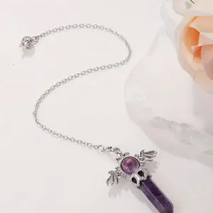 Crystal Quartz Pendulum Pendant Energy Generator for Home and Body