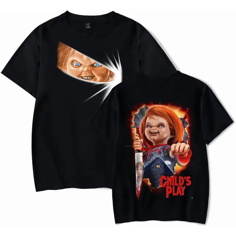Chucky Horror Icon Shirt, Grunge Movie Print Shortsleeve, Relaxed Fit for Halloween, Thanksgiving, Juneteenth, Father's Day Gift, Streetwear, Top, Tshirt, Gothic, Best Friend Birthday, Alternative, Oversized, Graphic, Classic, Crew Neck, Comfortable Cut,,