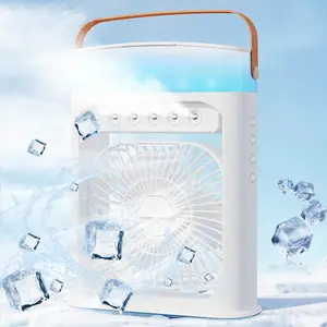 USB Portable Fan, 3 wind speeds and 3 mist modes. For an extra cooling boost, add ice cubes! Portable Evaporative Cooling Fan with Light, Portable Rechargeable Camping Fan, portable multi-functional fan, bedroom office fan, TikTokShopFallDealsForYou