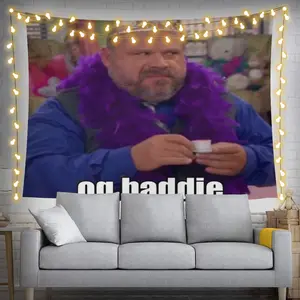 Gibby Humorous Or Not Tapestry Artwork for Wall Hanging, Comical Meme Tapestries for Bedroom And Living Room Home Decoration 40*60INCH