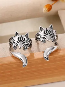 Women's Street Style Wolf Design Ear Cuff, Trendy Retro Matching Cuff Earrings, Chic All-match Novelty Vintage Jewelry As Gift for Girlfriend