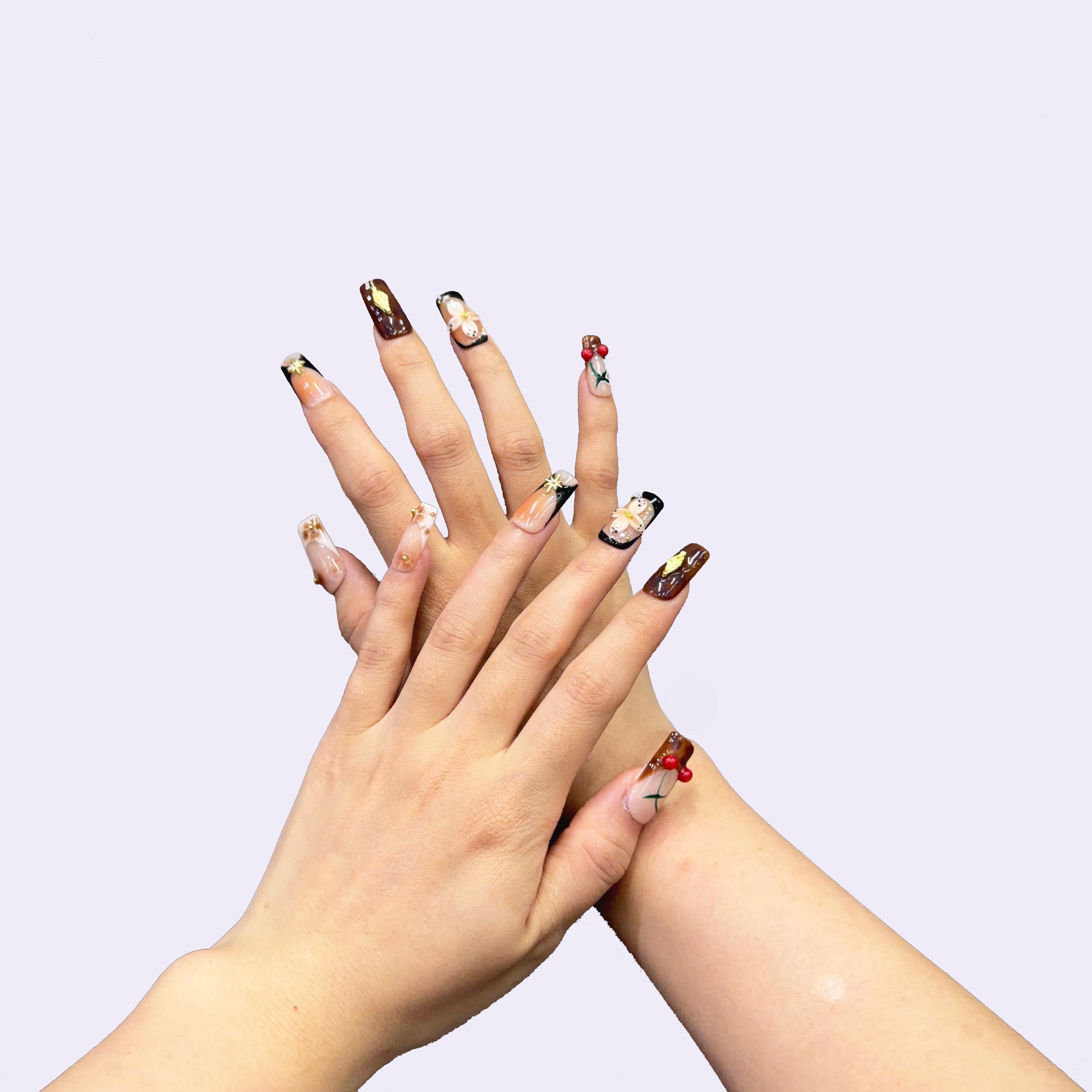 MOST LOVED Nails Collection - Handmade Press-On Nails  Reusable, Salon-Quality, Long-Lasting, Glossy Design