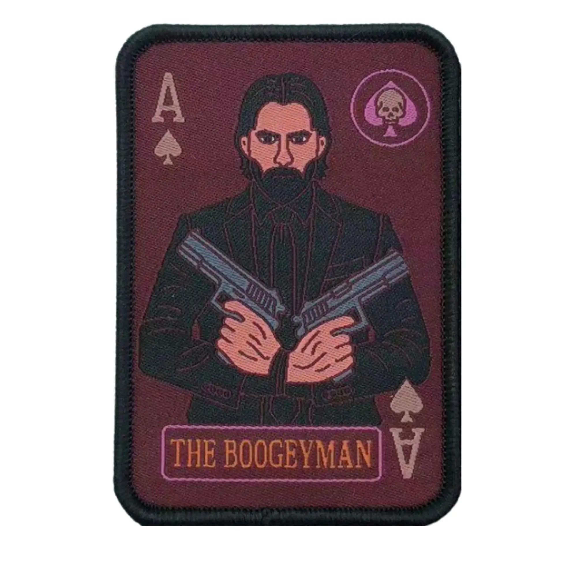 Inspired Baba Yaga Boogeyman Embroidered Tactical Patch - Hook and Loop Fastener Backing 3.5 Inch