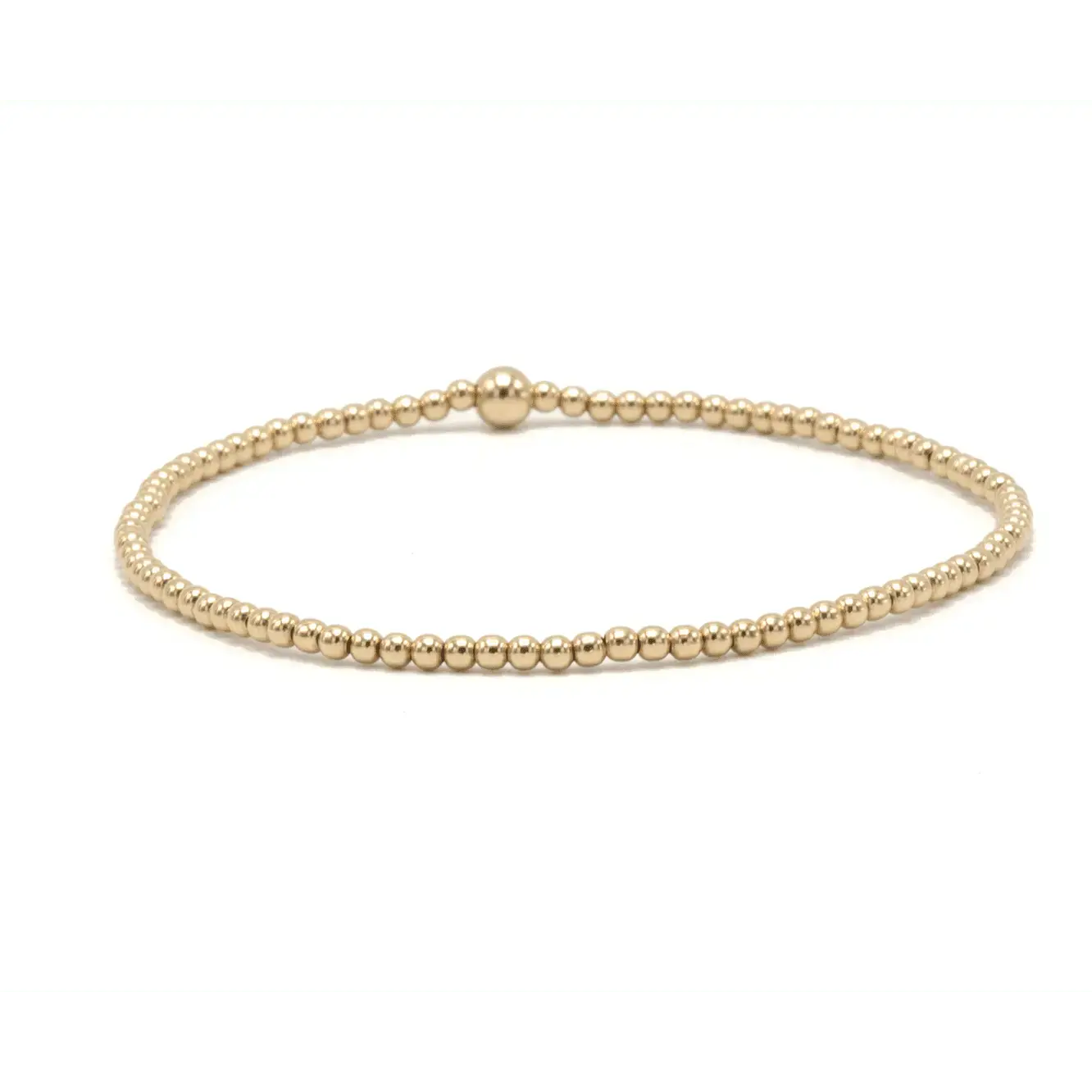 2mm Gold Filled Waterproof Karma bracelet (with single 4mm)