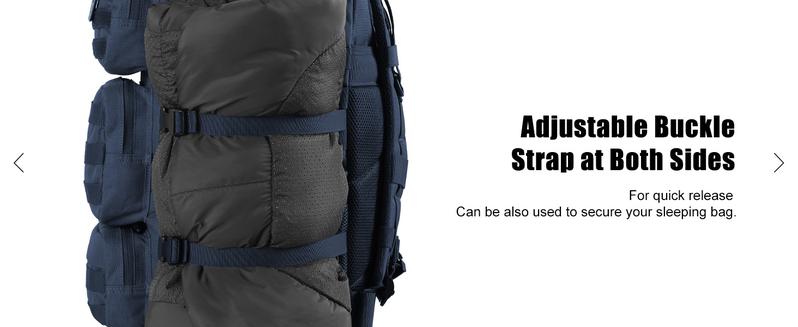 Kookoomia Military Tactical Backpack 50L Large Day Backpack Camouflage Assault Pack Bug Out Bag Waterproof Heavy Duty Hiking Treeking Survival Rucksack